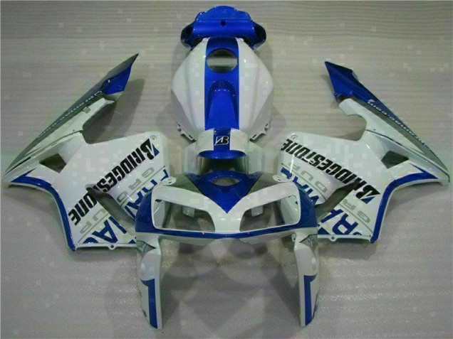 2005-2006 White Blue Honda CBR600RR Fairings 2005-2006 White Blue Honda CBR600RR Fairings