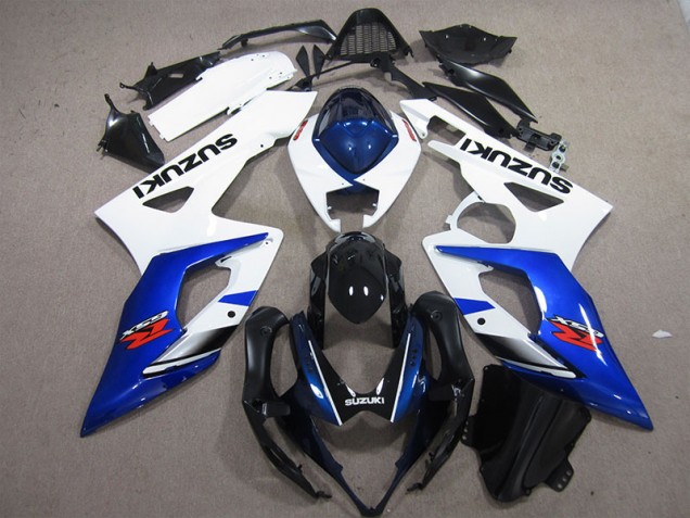 2005-2006 White Blue Suzuki GSXR1000 Fairings 2005-2006 White Blue Suzuki GSXR1000 Fairings