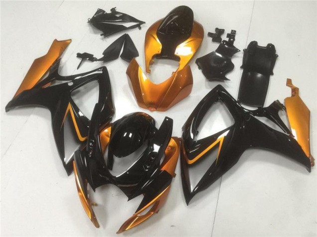 2006-2007 Black Orange Suzuki GSXR 600/750 Plastics Fairing Kits 2006-2007 Black Orange Suzuki GSXR 600/750 Plastics Fairing Kits
