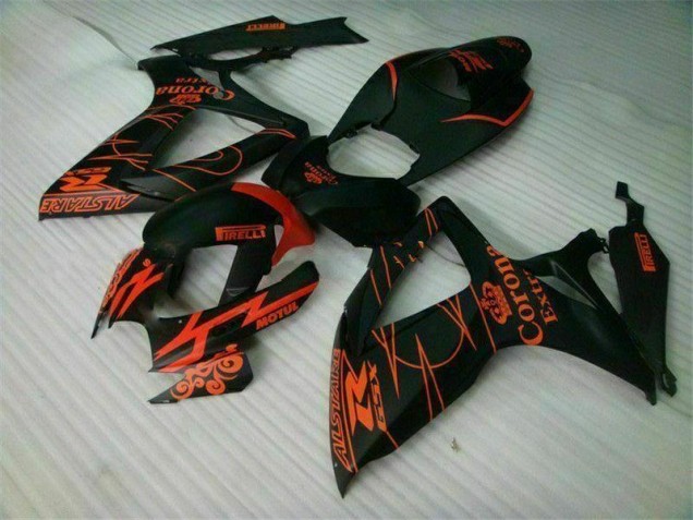 2006-2007 Black Suzuki GSXR 600/750 Fairings Replacement 2006-2007 Black Suzuki GSXR 600/750 Fairings Replacement