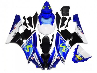 2006-2007 Blue Black White Yamaha YZF R6 Fairings