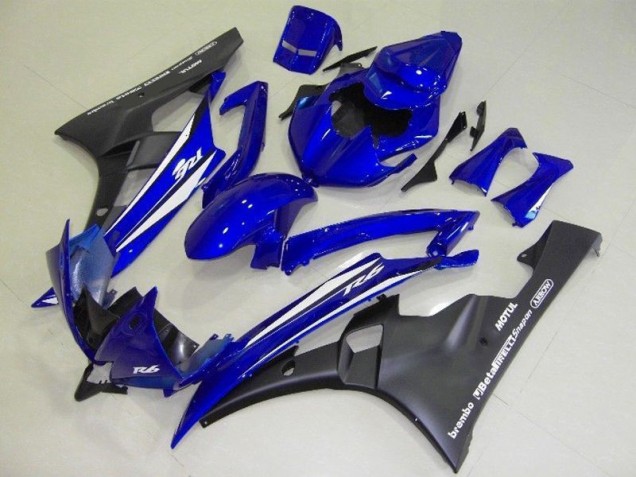 2006-2007 Blue Black Yamaha YZF R6 Fairings 2006-2007 Blue Black Yamaha YZF R6 Fairings