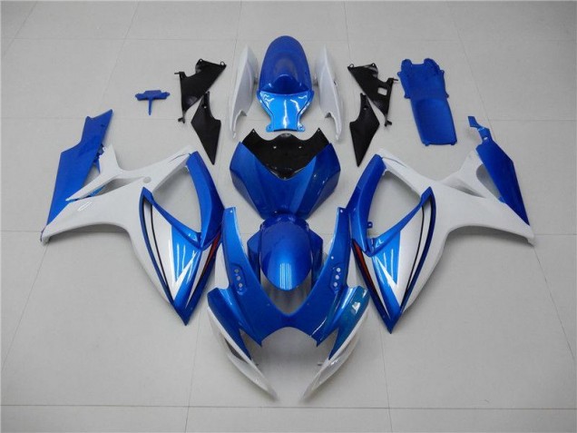 2006-2007 Blue White Suzuki GSXR 600/750 Plastics Fairing Kits 2006-2007 Blue White Suzuki GSXR 600/750 Plastics Fairing Kits