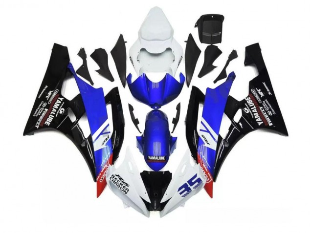 2006-2007 Blue White Yamaha YZF R6 Abs Fairings 2006-2007 Blue White Yamaha YZF R6 Abs Fairings