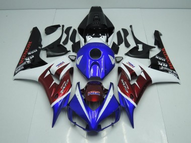 2006-2007 Burgandy and Blue Honda CBR1000RR Fairings