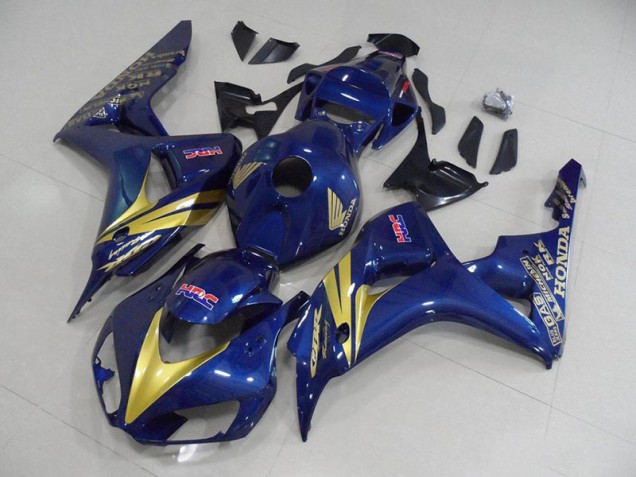 2006-2007 Dark Blue with Gold Stripe Honda CBR1000RR Fairings 2006-2007 Dark Blue with Gold Stripe Honda CBR1000RR Fairings
