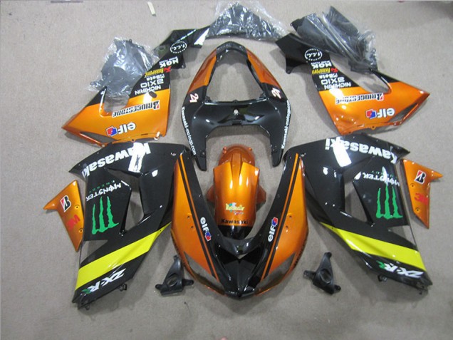 2006-2007 Orange Black Kawasaki Ninja ZX10R Fairings 2006-2007 Orange Black Kawasaki Ninja ZX10R Fairings