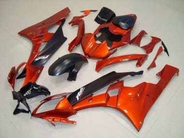 2006-2007 Orange Matte Black Yamaha YZF R6 Fairings & Bodywork