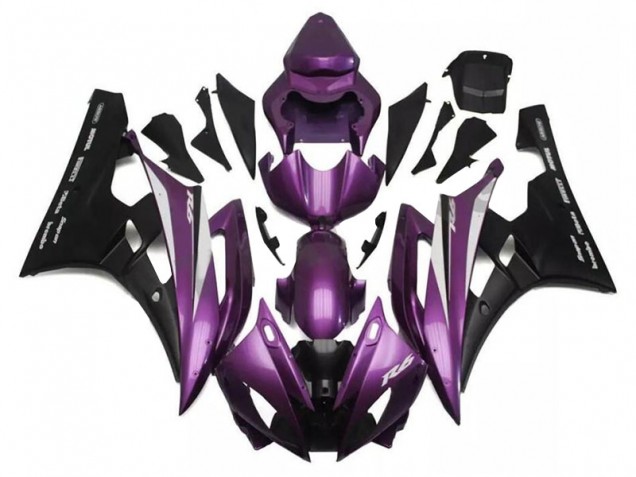 2006-2007 Purple Black Yamaha YZF R6 Fairings 2006-2007 Purple Black Yamaha YZF R6 Fairings