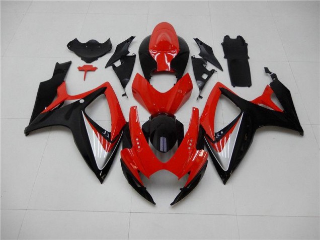 2006-2007 Red Black Suzuki GSXR 600/750 Plastics Fairing Kits 2006-2007 Red Black Suzuki GSXR 600/750 Plastics Fairing Kits