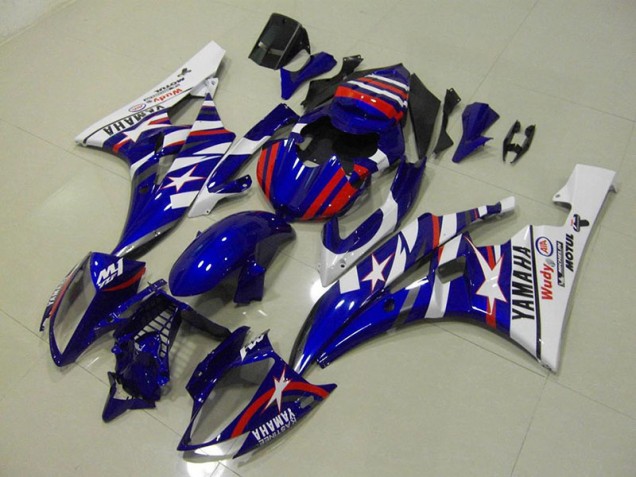 2006-2007 Red Blue Star Yamaha YZF R6 Fairings 2006-2007 Red Blue Star Yamaha YZF R6 Fairings