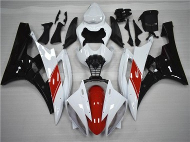 2006-2007 Red White Black Yamaha YZF R6 Fairings