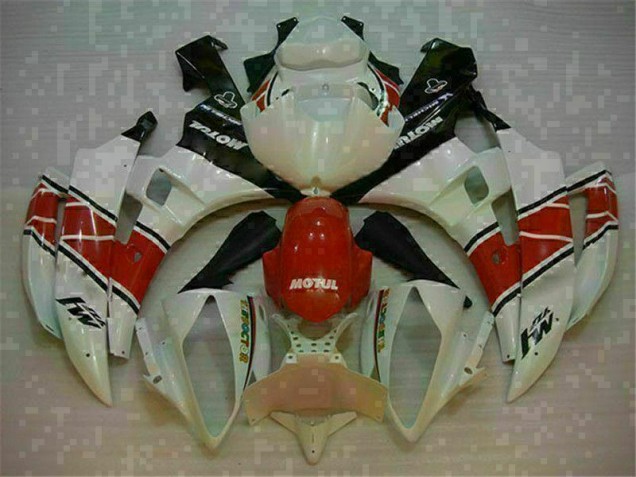 2006-2007 Red White Yamaha YZF R6 Abs Fairings 2006-2007 Red White Yamaha YZF R6 Abs Fairings