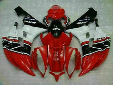 2006-2007 Red White Yamaha YZF R6 Complete Fairing Kit