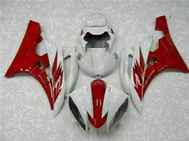 2006-2007 Red White Yamaha YZF R6 Fairing Kit & Bodywork
