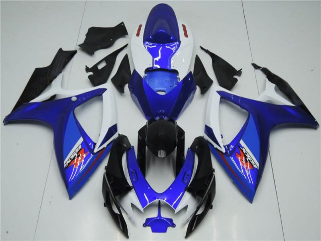 2006-2007 White Blue Suzuki GSXR 600/750 Fairings 2006-2007 White Blue Suzuki GSXR 600/750 Fairings