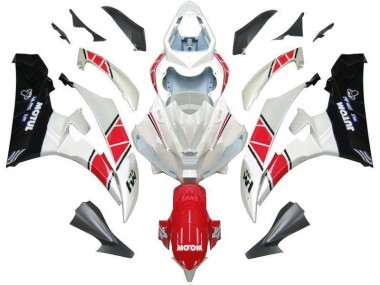 2006-2007 White Red Black Yamaha YZF R6 Fairings