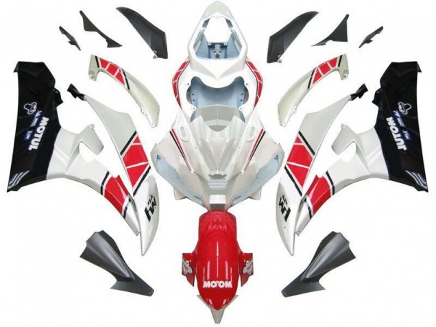 2006-2007 White Red Black Yamaha YZF R6 Fairings 2006-2007 White Red Black Yamaha YZF R6 Fairings