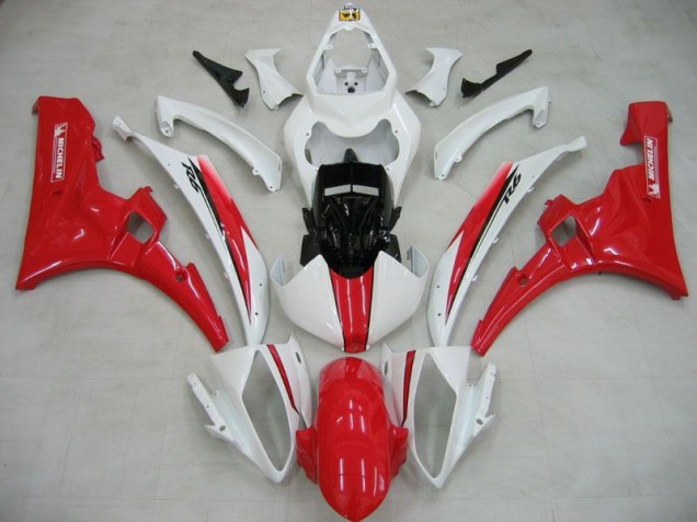 2006-2007 White Red Michelin Yamaha YZF R6 Fairings 2006-2007 White Red Michelin Yamaha YZF R6 Fairings