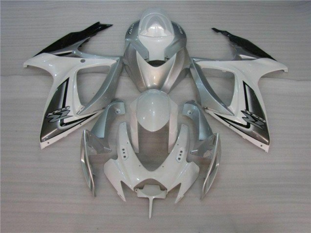 2006-2007 White Silver Suzuki GSXR 600/750 Fairings & Bodywork 2006-2007 White Silver Suzuki GSXR 600/750 Fairings & Bodywork