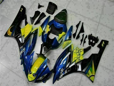 2006-2007 Yellow Blue Yamaha YZF R6 Fairings