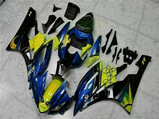 2006-2007 Yellow Blue Yamaha YZF R6 Fairings 2006-2007 Yellow Blue Yamaha YZF R6 Fairings