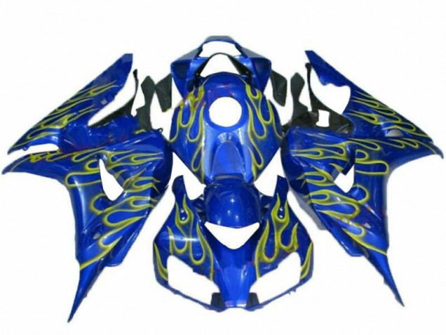 2006-2007 Yellow Flame Blue Honda CBR1000RR Fairings 2006-2007 Yellow Flame Blue Honda CBR1000RR Fairings