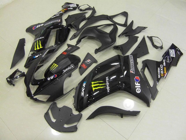 2007-2008 Black Monster Kawasaki Ninja ZX6R Fairings 2007-2008 Black Monster Kawasaki Ninja ZX6R Fairings