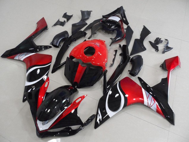 2007-2008 Black Red Glossy Yamaha YZF R1 Fairings 2007-2008 Black Red Glossy Yamaha YZF R1 Fairings