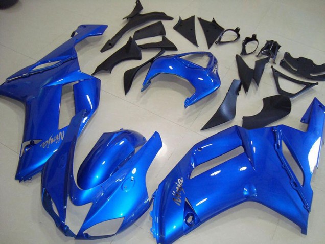 2007-2008 Blue Kawasaki Ninja ZX6R Fairings 2007-2008 Blue Kawasaki Ninja ZX6R Fairings