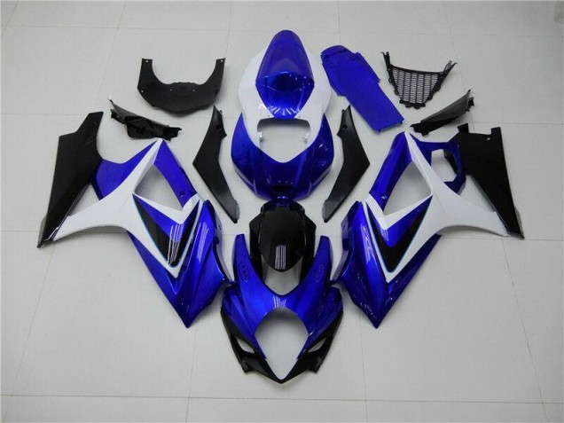 2007-2008 Blue White Black Suzuki GSXR 1000 Fairings 2007-2008 Blue White Black Suzuki GSXR 1000 Fairings