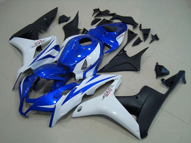 2007-2008 Blue White Matte Black Honda CBR600RR Fairings 2007-2008 Blue White Matte Black Honda CBR600RR Fairings