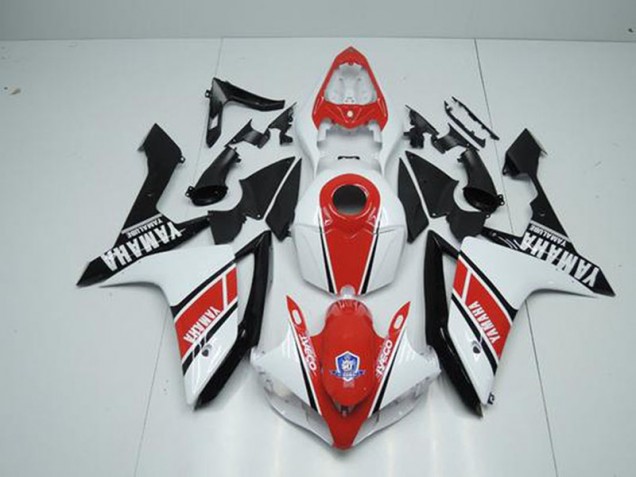 2007-2008 Factory Red White Yamaha YZF R1 Fairings 2007-2008 Factory Red White Yamaha YZF R1 Fairings