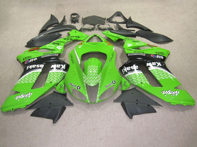 2007-2008 Green Touch 4 Kawasaki Ninja ZX6R Fairings 2007-2008 Green Touch 4 Kawasaki Ninja ZX6R Fairings