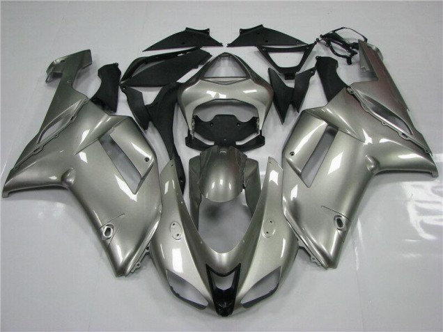2007-2008 Grey Kawasaki Ninja ZX6R Fairings 2007-2008 Grey Kawasaki Ninja ZX6R Fairings