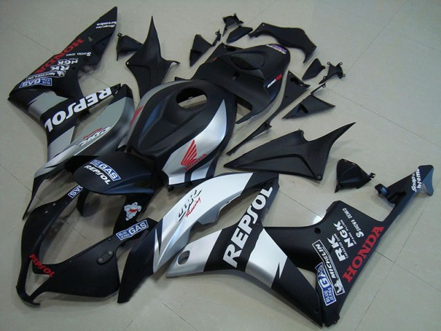 2007-2008 Matte Black Silver Repsol Honda CBR600RR Fairings 2007-2008 Matte Black Silver Repsol Honda CBR600RR Fairings