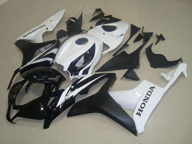 2007-2008 Matte Black White Honda CBR600RR Fairings 2007-2008 Matte Black White Honda CBR600RR Fairings