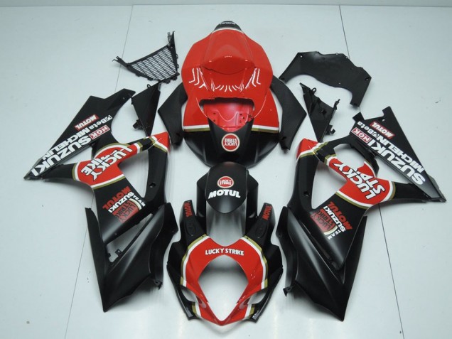 2007-2008 Matte Lucky Strike Suzuki GSXR 1000 Fairings 2007-2008 Matte Lucky Strike Suzuki GSXR 1000 Fairings