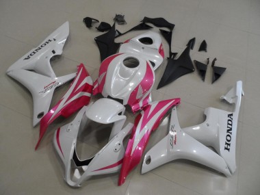 2007-2008 Pearl White with Pink Honda CBR600RR Fairings