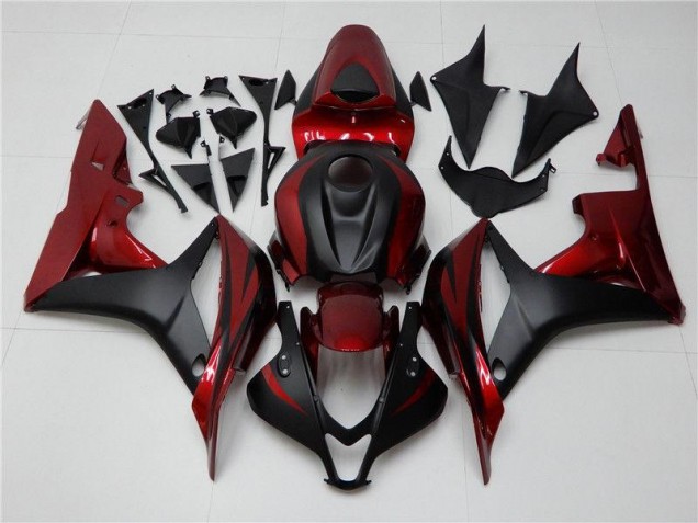 2007-2008 Red Black Honda CBR600RR Fairings 2007-2008 Red Black Honda CBR600RR Fairings
