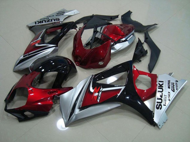 2007-2008 Red Black Silver Suzuki GSXR 1000 Fairings & Bodywork 2007-2008 Red Black Silver Suzuki GSXR 1000 Fairings & Bodywork