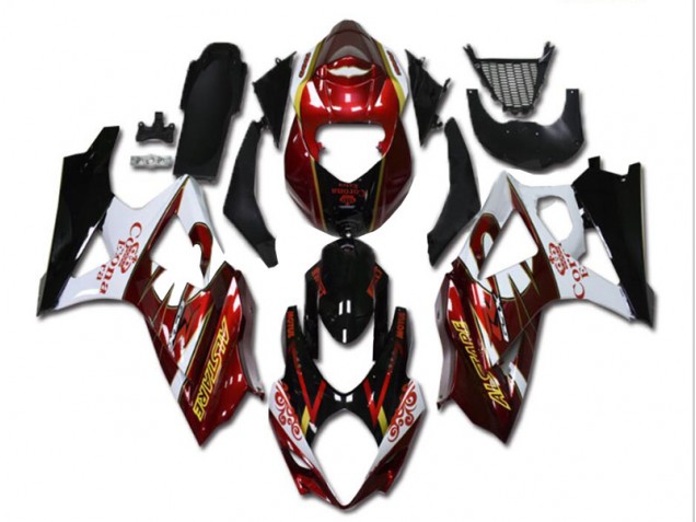 2007-2008 Red White Black Suzuki GSXR 1000 Fairings 2007-2008 Red White Black Suzuki GSXR 1000 Fairings