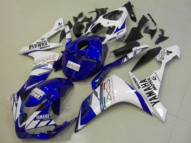 2007-2008 White Blue Tri Colour Yamaha YZF R1 Fairings 2007-2008 White Blue Tri Colour Yamaha YZF R1 Fairings