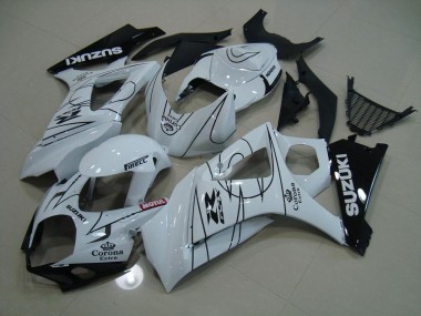 2007-2008 White Corona Suzuki GSXR 1000 Fairings