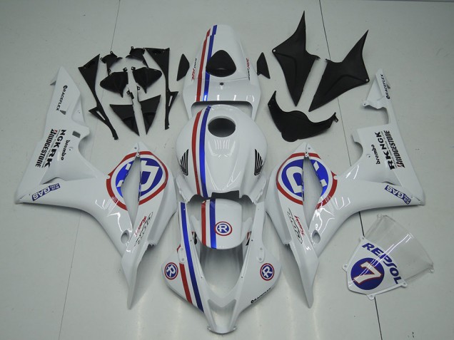 2007-2008 White Honda CBR600RR Fairings 2007-2008 White Honda CBR600RR Fairings