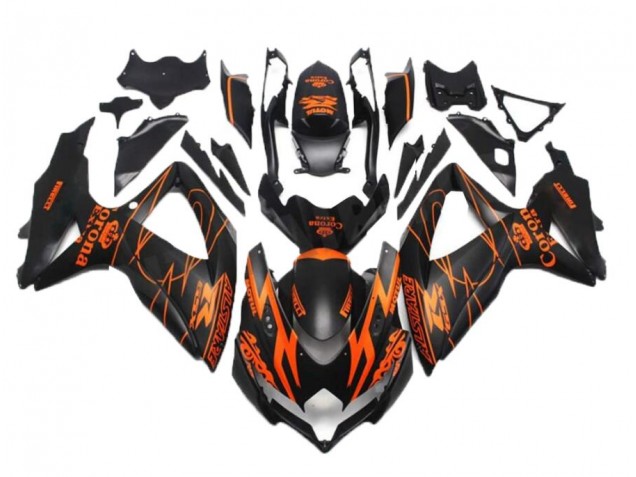 2008-2010 Black Orange Suzuki GSXR 600/750 Fairings 2008-2010 Black Orange Suzuki GSXR 600/750 Fairings
