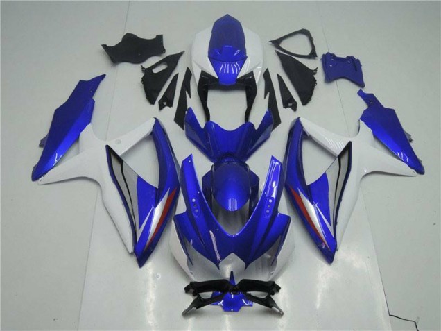 2008-2010 Blue White Suzuki GSXR 600/750 Plastics Fairing Kits 2008-2010 Blue White Suzuki GSXR 600/750 Plastics Fairing Kits