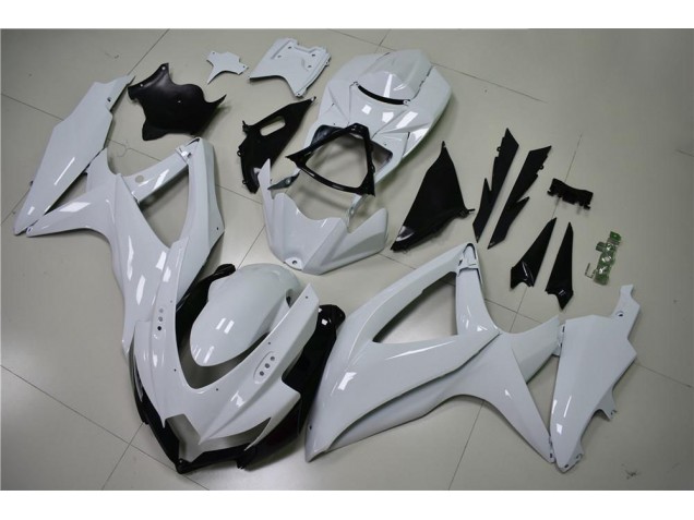 2008-2010 Glossy White Suzuki GSXR 600/750 Fairings 2008-2010 Glossy White Suzuki GSXR 600/750 Fairings