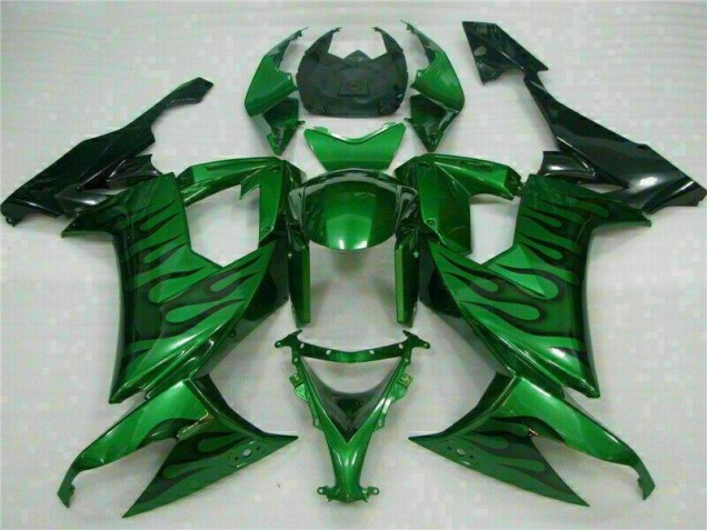2008-2010 Green Flame Kawasaki Ninja ZX10R Fairings 2008-2010 Green Flame Kawasaki Ninja ZX10R Fairings