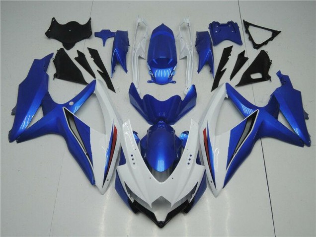 2008-2010 White Blue Suzuki GSXR 600/750 Plastics Fairing Kits 2008-2010 White Blue Suzuki GSXR 600/750 Plastics Fairing Kits